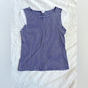 J Crew Navy and White Striped Top